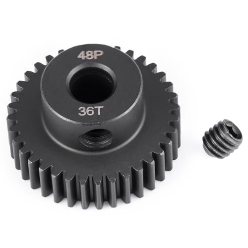 BRKRC Steel 5mm Bore 48P 30T 39T Pinion Gear for 1/5 Scale RC Nascar 3.175mm 5mm Shaft Brushless Brush Motor 36T