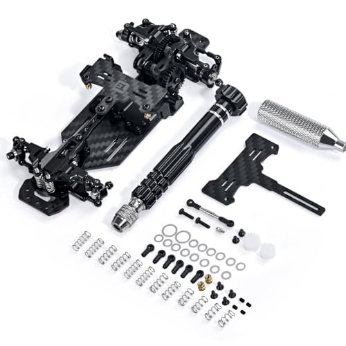 Abendor 1/24 1 28 TG Racing Carbon Fiber 240sx RC Drift Body Assembled Mini Rear Drive RWD Drift Racing Car Frame Kit with Wheels and Tools