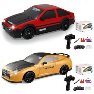 Desdoni RC Drift Car 1:24 Scale 15km/h 4WD with LED Lights 2.4GHz RTR High Speed Drift Racing Sport Toy Car for Adults Boys Girls Kids Gift