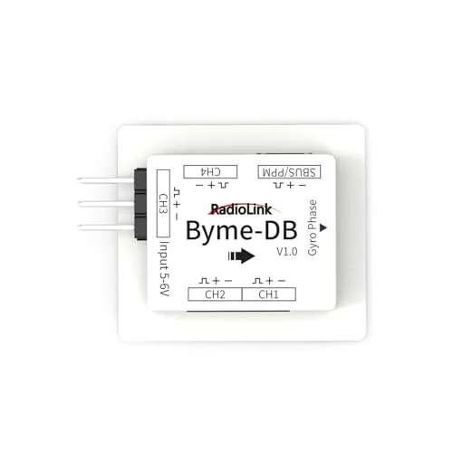 Radiolink Byme DB Flight Controller RC Plane 3 Axis Gyro Stabilizer with 4 CH 3 Flight Modes for Delta Wing Paper Plane J10 SU27 F22