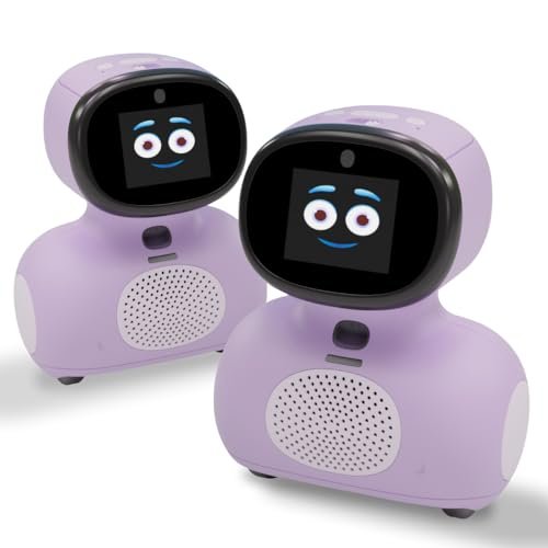 MIKO Mini Twin Pack (Purple) Max 1 Year : AI-Enhanced Intelligent Robot Designed for Children| Fosters STEM Learning & Education| Ideal Gift for Boys & Girls of Ages 5-12