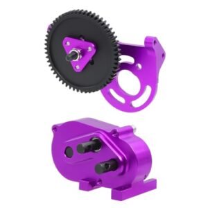 FACCNOY LCG Metal Prefixal Gearbox RC Transfer Case with 30% Overdrive Gear for 1/10 RC Crawler SCX10 I II 90046 Capra LCG Chassis Upgrade Parts Purple