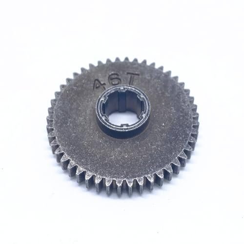 KingVal Replacement Metal 46T Main Driving Gear Parts for Ruthless Wheels RC Cars Compatible with JJRC Q117 A PRO B PRO C PRO D PRO Models