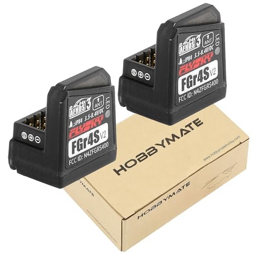 HOBBYMATE Flysky FGr4s V2 Receiver Pack of 2 Embracing the Future of RC Car Trends with Noble NB4 and Pro Transmitter Compatibility