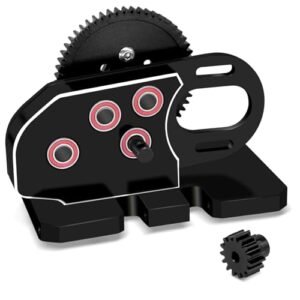 OGRC 2 Low Transmission 30 Overdrive Complete Gearbox with Skid Plate and 15T Motor Pinion for 1/10 Axial SCX10 I II Electrix RC Parts Black