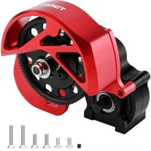 GLOBACT Metal Transmission Gearbox Set for 1/10 RC Crawler Axial SCX10 SCX10 II SMT10 AX10 VS4 10 Chassis Upgrade Parts Red Buy RC Plane Parts Online