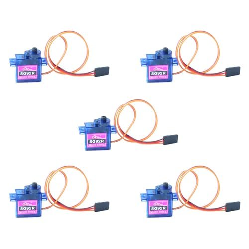 SG92R 9g Micro Servo Motor 360 Degree Continuous Rotation 5 Pack for RC Model Aircraft Work Stands
