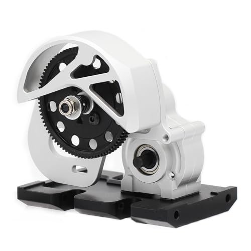 AMK Aluminum 1/10 Scale RC Body 3D Print Transmission Gearbox with Skid Plate for Axial SCX10 II AX10 SMT10 Vanquish VS4 10 Upgrades Silver