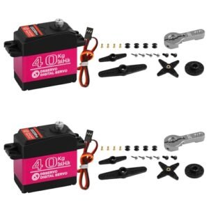 HOOYIJ 2 Pack High Torque 40KG Digital Servo DS3240MG Full Metal Stainless Steel Gear Waterproof Steering RC Servo for Nitro RC Car Buggy 1/10 Scale