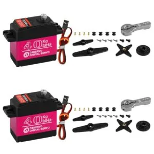 HOOYIJ 2 Pack High Torque 40KG Digital Servo DS3240MG Full Metal Stainless Steel Gear Waterproof Steering RC Servo for Nitro RC Car Buggy 1/10 Scale