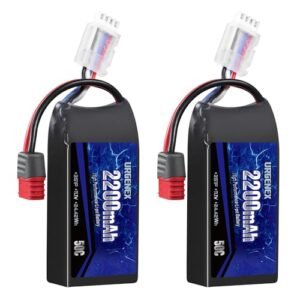 URGENEX 3S Lipo Battery 11.1V 2200mAh 50C with T Plug for Nikko RC Elite Trucks and Most 1/14 1/16 Scale RC Cars