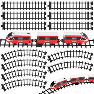 Liliful 12 Pcs Plastic Train Tracks Accessories for Building RC Model Airplanes and Railroad Toy Sets