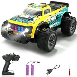 Sakeye 1 20 Off Road RC Truck World with Cool LED Lights and Two Rechargeable Batteries for Kids and Adults