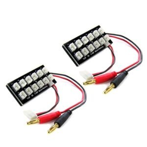Venom RC Lipo Batteries 2Pcs 2S 7.4V LiPo Parallel Charging Board with JST PH2.0 3 Pin 4.0mm Banana Plug for Imax B6 SCX24 Batteries