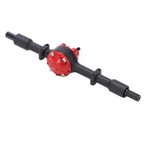 Steve Muck RC Boats Premium Metal Rear Axle Upgrade for WPL D12 RC Car Black and Red