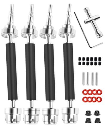New Bright RC 4x4 Jeep Wrangler RCMYou Drive Shaft CVD Upgrades Part Axles for 1/10 Arrma Big Rock V3 3S BLX 4x4 4WD 4Pcs Front Rear Driveshafts