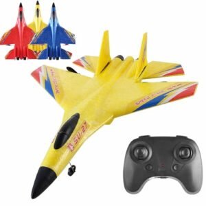 Hanlaien Foam Core RC Plane Plans SU 27 Speed Plane Gravity Glider Yellow