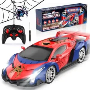 Growsland Electric Hobby RC Cars for Kids 1/18 Scale High Speed Drift Toy with LED Lights and Remote Controller Ideal Gift for Boys Girls Ages 3 4 5 6 7 8 9