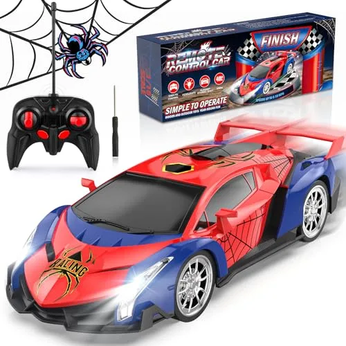 Growsland Electric Hobby RC Cars for Kids 1/18 Scale High Speed Drift Toy with LED Lights and Remote Controller Ideal Gift for Boys Girls Ages 3 4 5 6 7 8 9