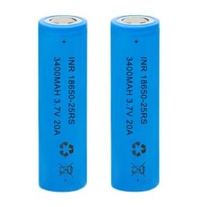 AFSONGOO 3.7 Volt 2 Packs 18650 Flat Top Rechargeable Batteries for 1970s RC Cars Flashlights and More Blue