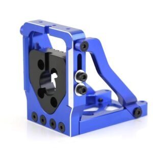 CNC Aluminum Quick Release Motor Mount Motor Base Seat for TRAXXAS 1/6 4WD XRT 8S, 1/5 X-Maxx 6S 8S Monster Truck RC Car (Blue-Black)