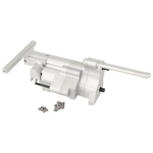 RZXYLRC All Metal Gearbox Transmission Case with RC Post Nominal Letters Regulator Gear Set for Axial SCX10 Pro 1/10 RC Crawler Upgrade Parts Silver
