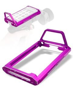 QAGGUM Aluminum Alloy Transmitter Protector Frame for Flysky Noble NB4 Pro NB4 Lite NB4 Compatible with Fuel Cell RC Car Purple