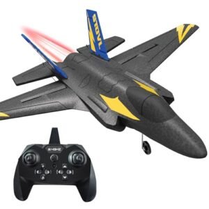 QI XING A5 RC Plane 4 Channel 2.4GHz Remote Control Ready to Fly with 6 Axis Gyro Stabilizer and 2 Batteries for Adults Kids Beginners