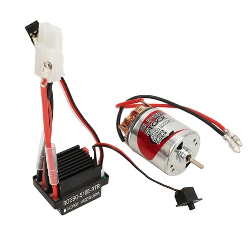 RiToEasysports RC Challenge Brushed Motor ESC Combo 7.4V 540 Brushed Motor 320A Brushed ESC Set for HSP Redcat Tamiya Axial HPI RC Car 17T