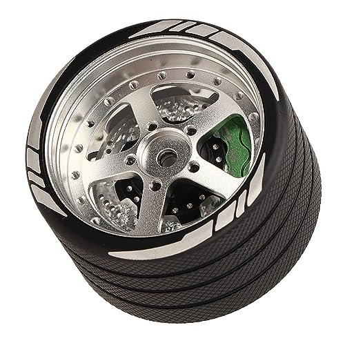 Malossi RC One Engine Compatible Aluminum Alloy RC Transmitter Steering Wheel for FLYSKY NB4 Remote Control Silver