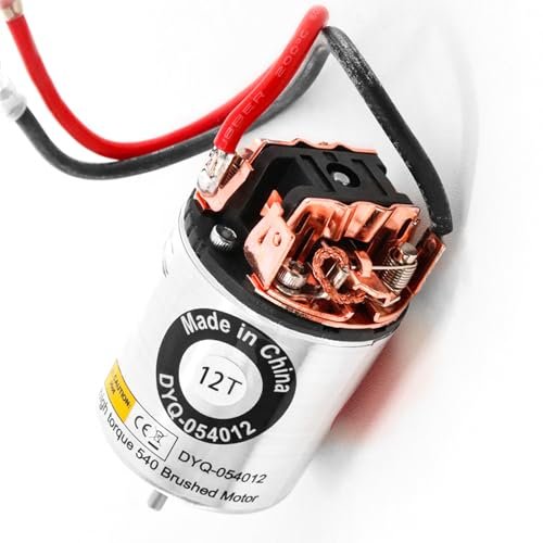 HUIOP 540 Brushed Motor Waterproof Stainless Steel Shell 12T Large Torque Motor for Axial SCX10 AXI03007 90046 Redcat Gen8 TT02