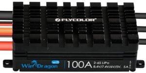 FLYCOLOR WinDragon 100A ESC 2 6s Adjustable 5A BEC Output APP Programming for Vario RC Helicopter and Model Aircraft