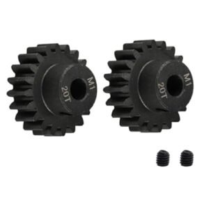 ADORLY 2pcs HD Steel 20t Mod 1 Pinion Gear 5mm for Savage RC Truck Bodies and Other 1/8 Scale Models