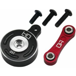 Hot Racing ATF48SH23 Fixed Link 23T Steering Servo Saver for Hot Wheels RC Fast 4WD Arrma 1/10 Scale Vehicles
