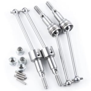 RCHUBAM 1/16 RC Front Rear CVD Driveshaft Steel Wheel Drive Shafts Upgrade Parts for HBX Rampage RC Truck