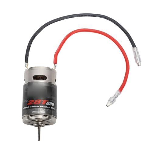 RC 390 Tires Compatible High Torsion Low Noise Black Stainless Steel Brushed Motor for 1/16 RC Car