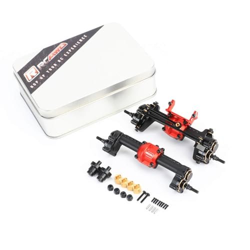 RCAWD 100 Durability Increase Differential Portal Axles Set for FMS FCX24 FCX18 Upgrades Brass Weighted Parts Black Boost Your RC Willey Credit Line Increase