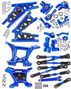 RCMYou 1/10 RC Drift Body Upgrade Parts Alloy Turnbuckles Camber Links Suspension Arm Caster Block Steering Blocks Navy Blue