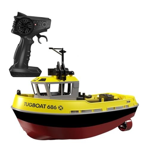 RIDID 1/72 80KM/H 2.4Ghz Electric Tugboat Model Perfect for Lake Havasu RC Boat Races Yellow RTF Version
