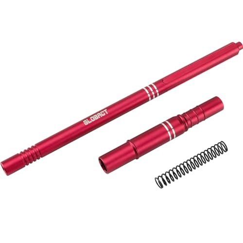 GLOBACT Aluminum Center Slider Driveshaft Set ARRMA RC Upgrade Parts for 1/8 Mojave 4X4 4S BLX ARA311170 Replacement Red