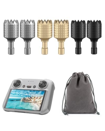LKTOP Classic RC Pattern Planes Remote Controller Sticks 3 Pairs for DJI Mini 3 Mini 3 Pro Mini 4 Pro Air 3 Air 2S Mavic 4 Pro Mavic 3 Mavic 3 Pro Mavic 3 Classic RC RC2 Joystick Rocker Replacement Accessories