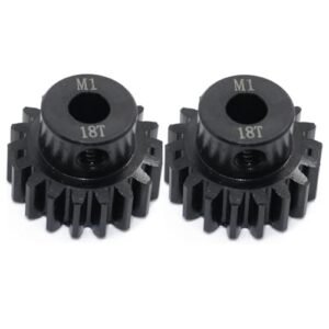 ADORLY 2Pcs 6491X 18T Pinion Gear 1.0 Metric Pitch for 5mm Shaft Compatible with Steel Spur Gears Traxxas RTR Vehicle Upgrade Parts