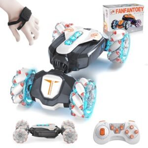 Essential Oil Young Living RC Gesture Sensing Stunt Car Remote Control Toy for Kids 360 Rotating 4WD Transform 2.4Ghz Hand Controlled White