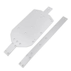 JOYSOG RC Hovercraft Echo MJX 1/14 14209 14210 Stainless Steel Chassis Armor Guard Plate Skid Plate Parts Silver