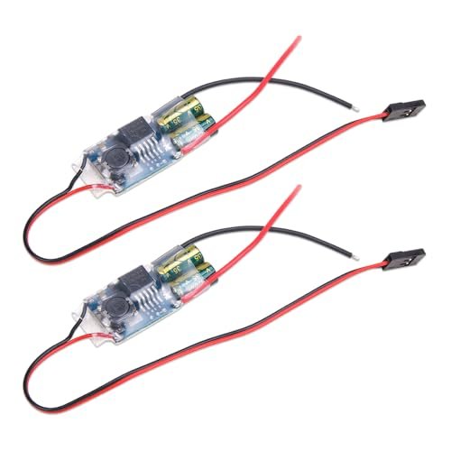 ZORZA 2Pcs UBEC 5V 5A RC Regulator External BEC Voltage Regulator Antijamming Switching Regulator for RC Servos 5V 2 7S Step Down UBEC Module Ideal for FPV Quadcopter Airplane