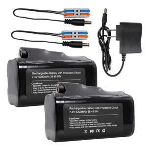 KBT 7.4V 5200mAh Rechargeable Li ion Battery Pack for FS55 RC Devices with DC5521 Connector and Charger