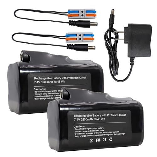 KBT 7.4V 5200mAh Rechargeable Li ion Battery Pack for FS55 RC Devices with DC5521 Connector and Charger