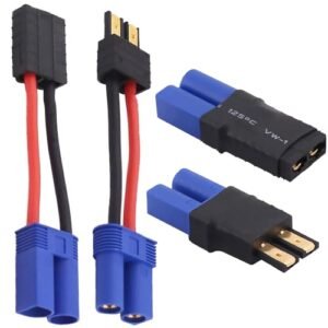 Wmzjnljy 2Pairs TRAX to EC5 Male Female Connectors Adapter for RC LiPo Battery