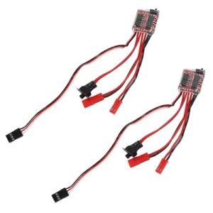 Coliao 2pcs RC 20A Brushed ESC Electronic Speed Controller w/Brake for 1/16 1/18 1/24 RC Car Boat Tank