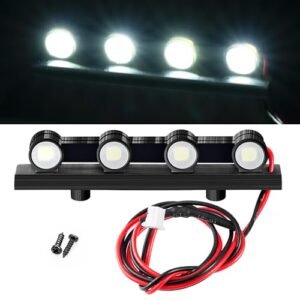 MOHERO Bear RC Car Roof Lights 4 LEDs Light Bar Kit for TRX4M K10 F150 1 18th Scale RC Crawler Car